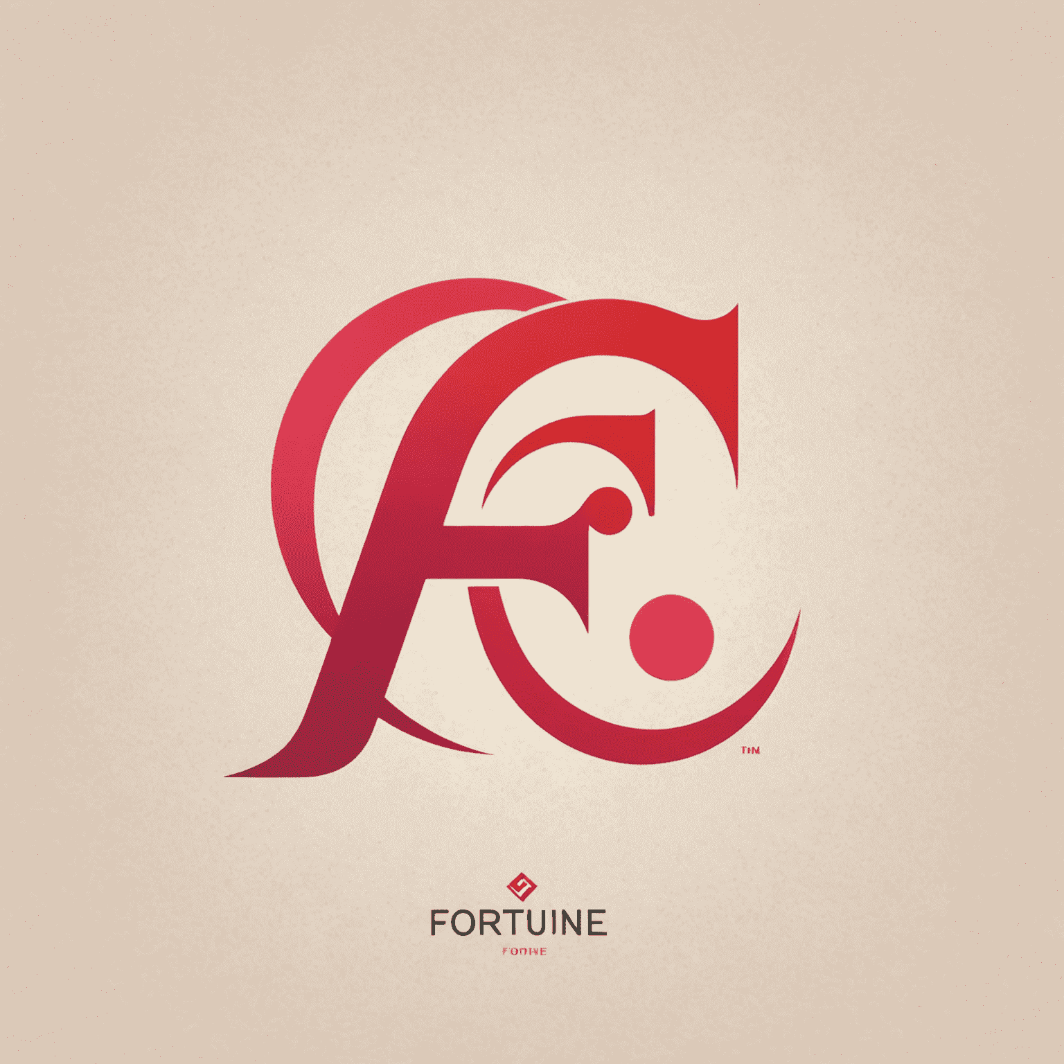 Fortune logo - A stylized 'F' in red with a pink accent, symbolizing web development and creativity