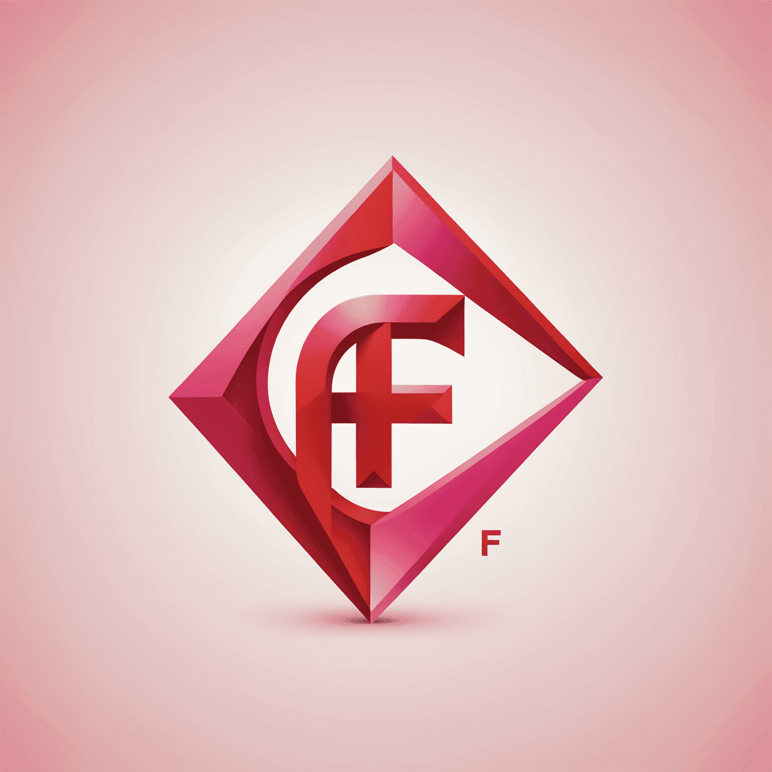 Fortune logo - A stylized 'F' in red with a pink accent, symbolizing web development and creativity