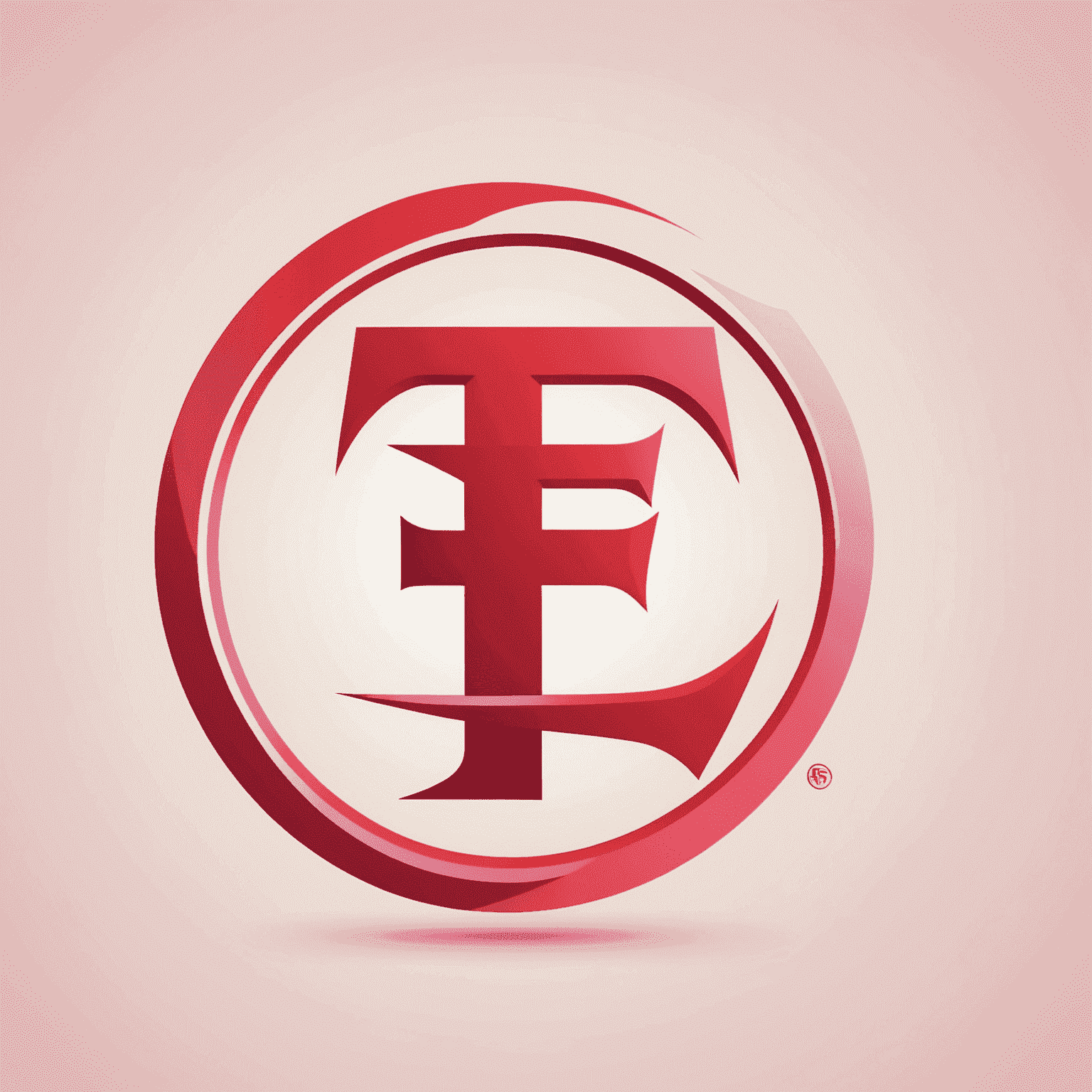 Fortune logo - A stylized 'F' in red with a pink accent, symbolizing web development and creativity